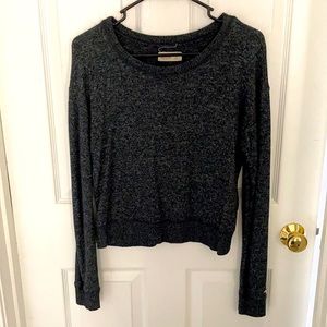 Hollister heather grey cropped sweater